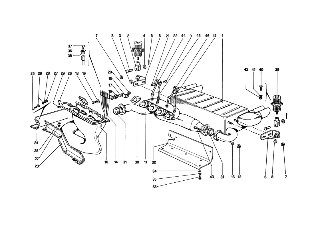 Exhaust System (Variants For Aus Version)