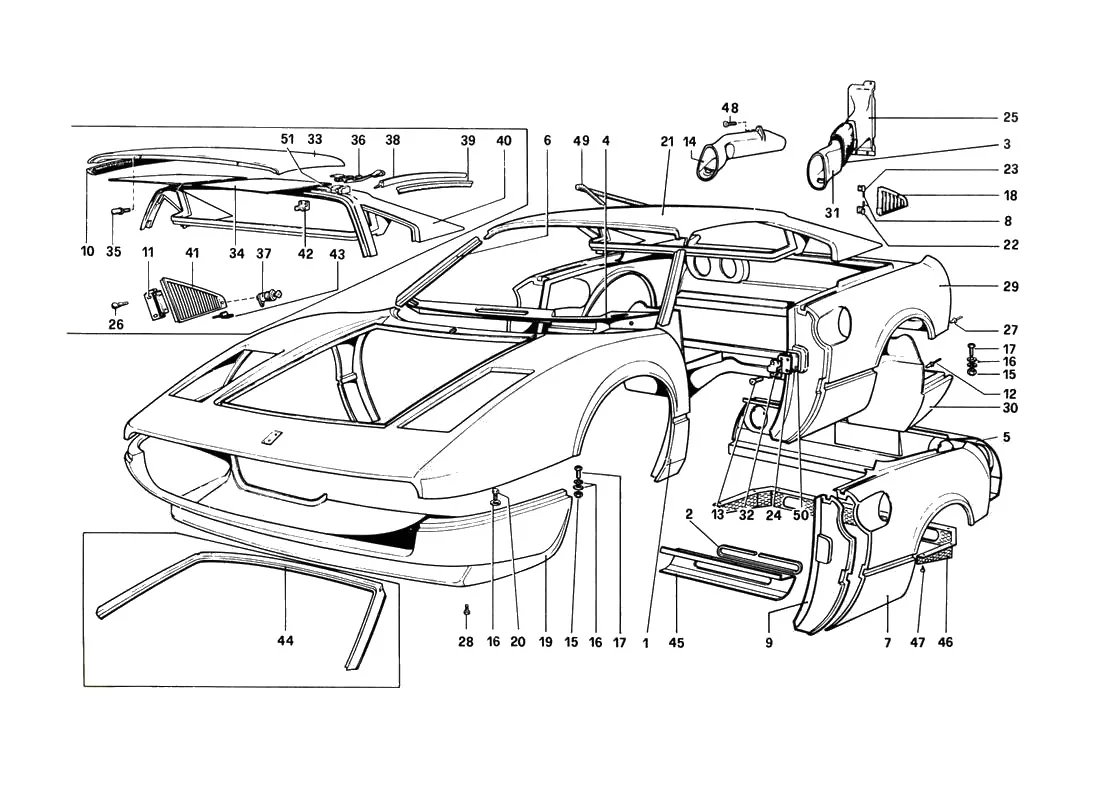 Body Shell - Outer Elements (Variants For RHD - Aus Versions)