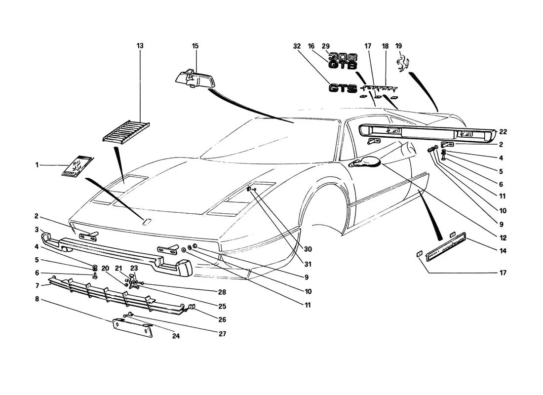 Bumpers And Mouldings (Variants For RHD - Aus Versions)