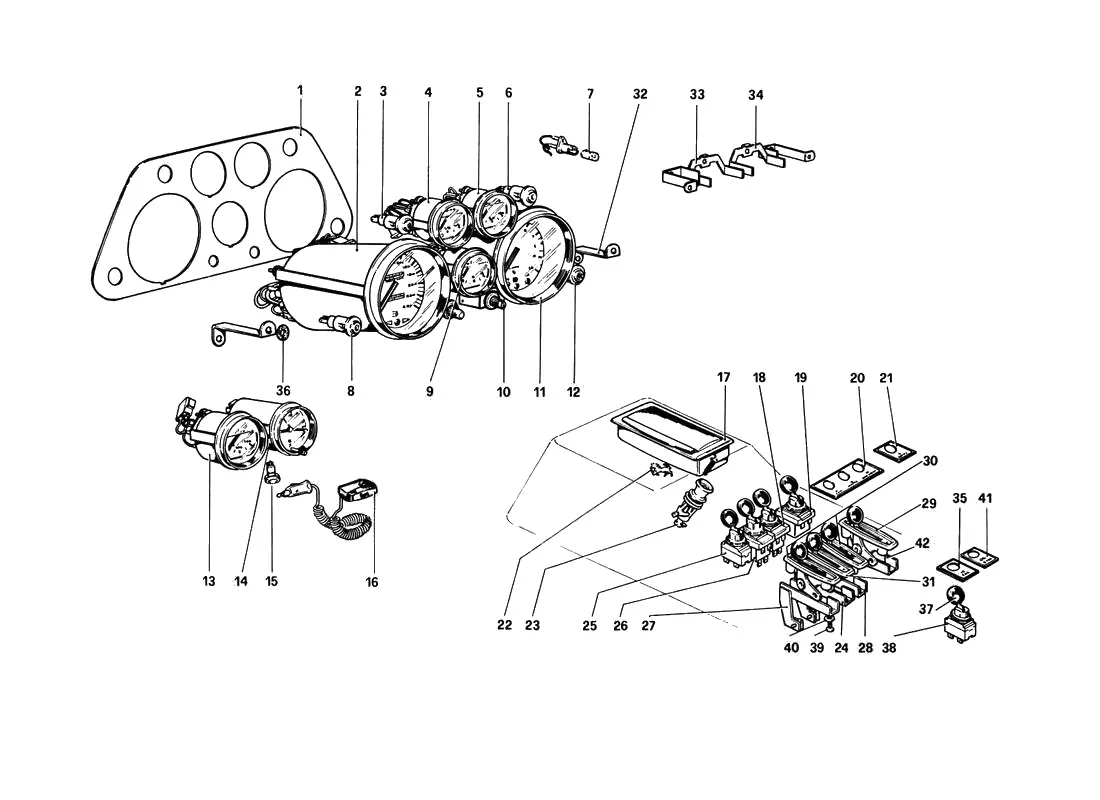 Instruments And Accessories (Variants For RHD - Aus Versions)