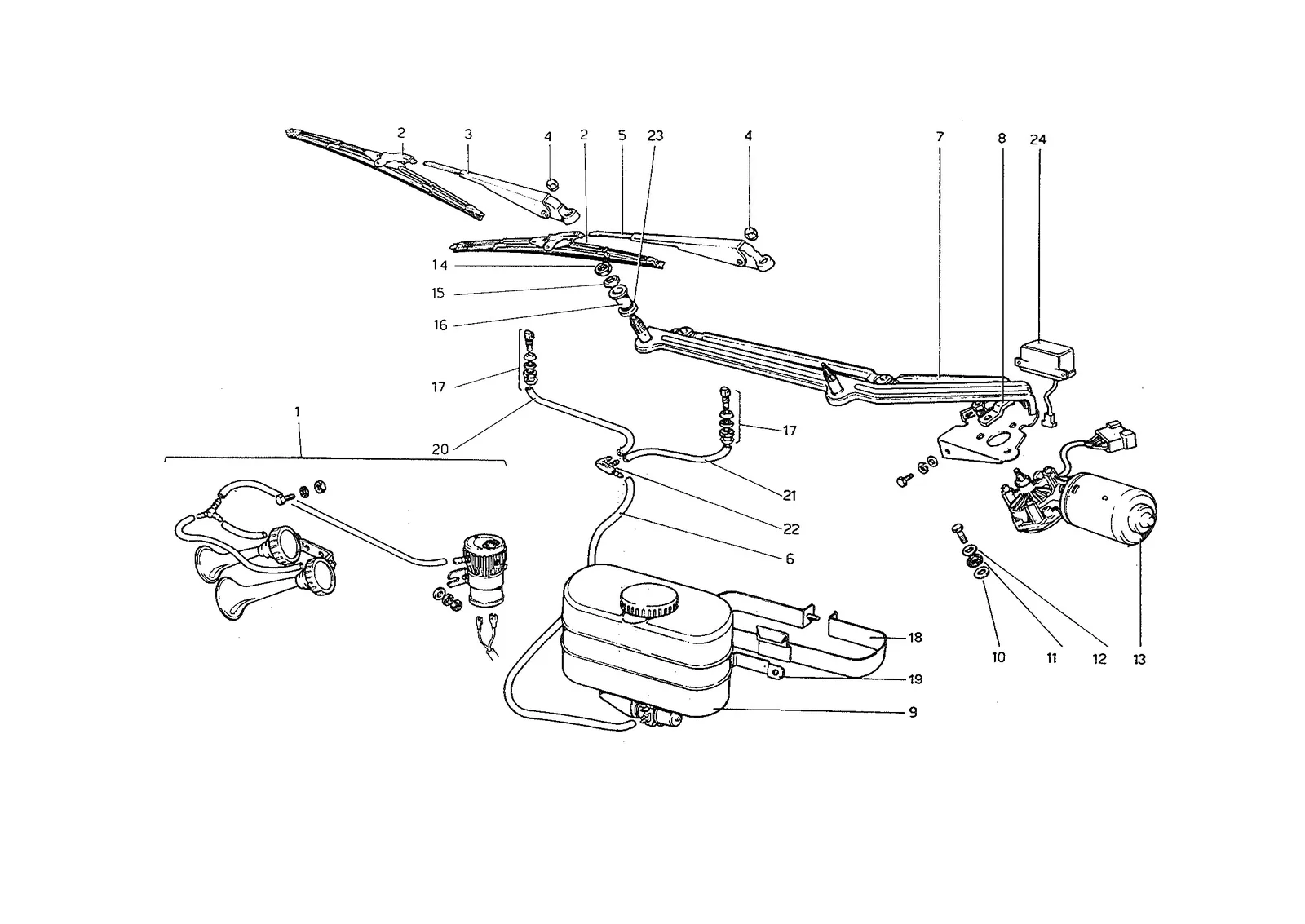 Windshield Wiper Washer & Horn