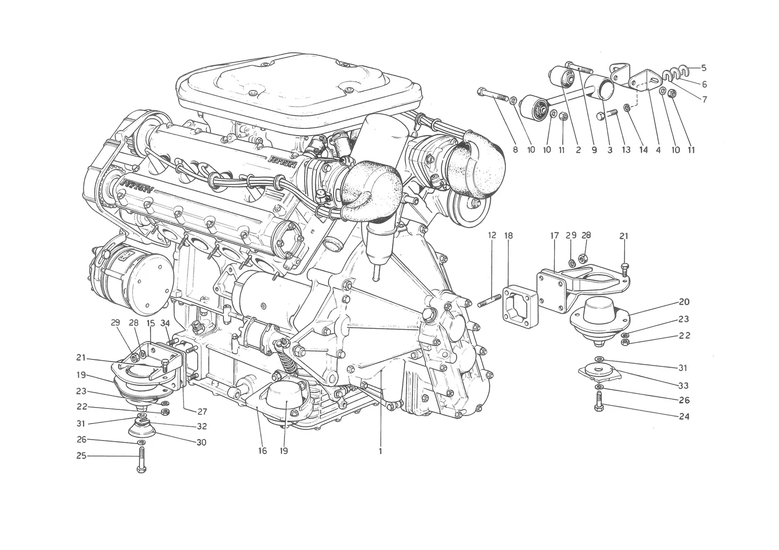 Engine - Gearbox And Supports