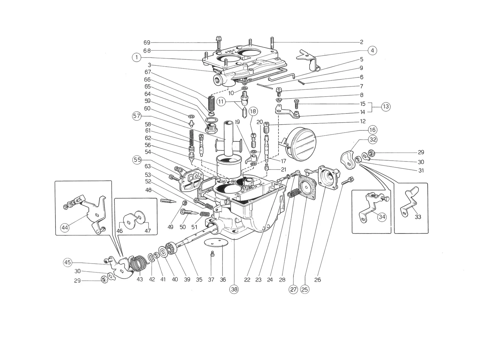 Weber 40 DCNF 72/73/74/75 Carburettors