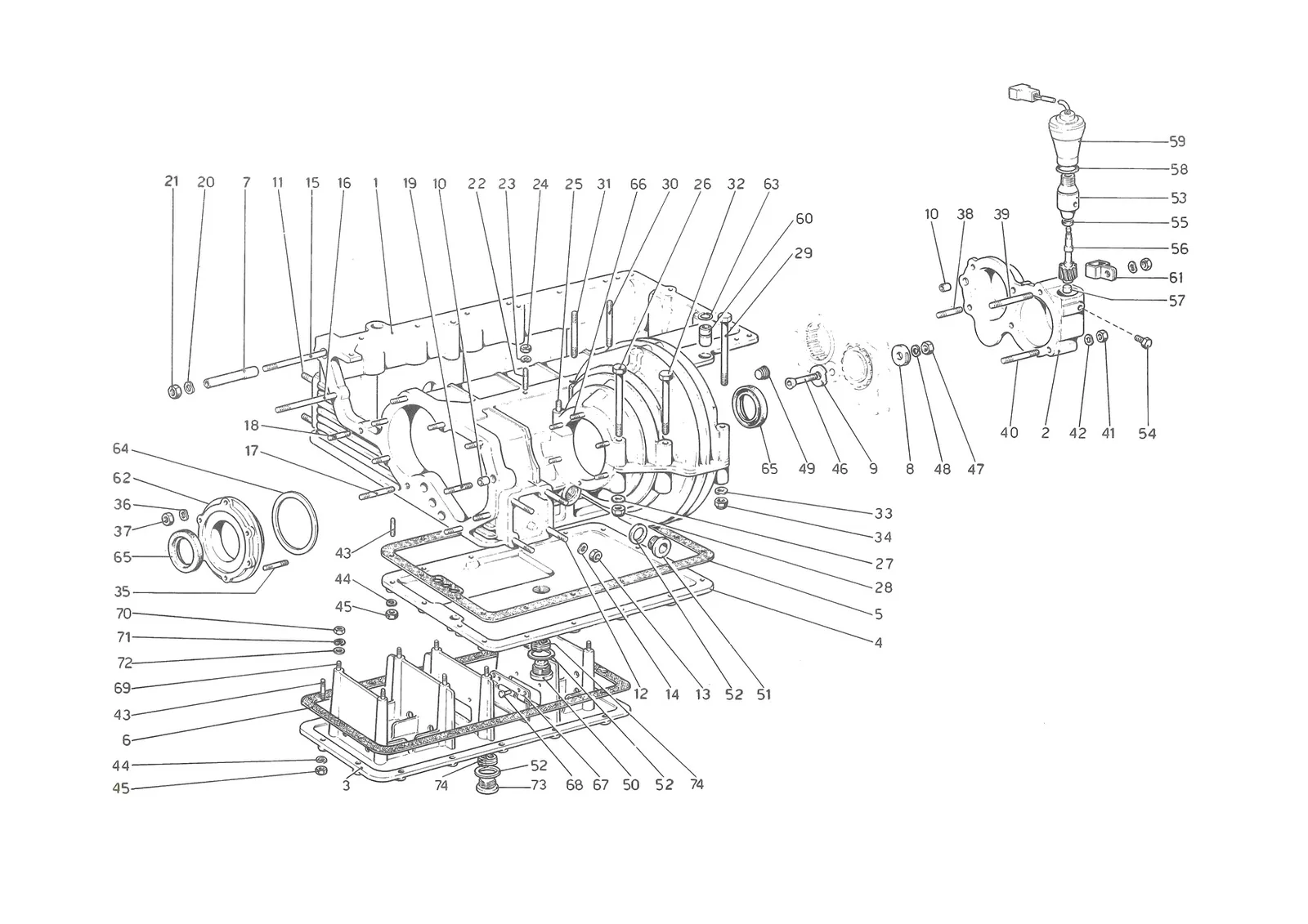 Gearbox - Differential Housing And Oil Sump