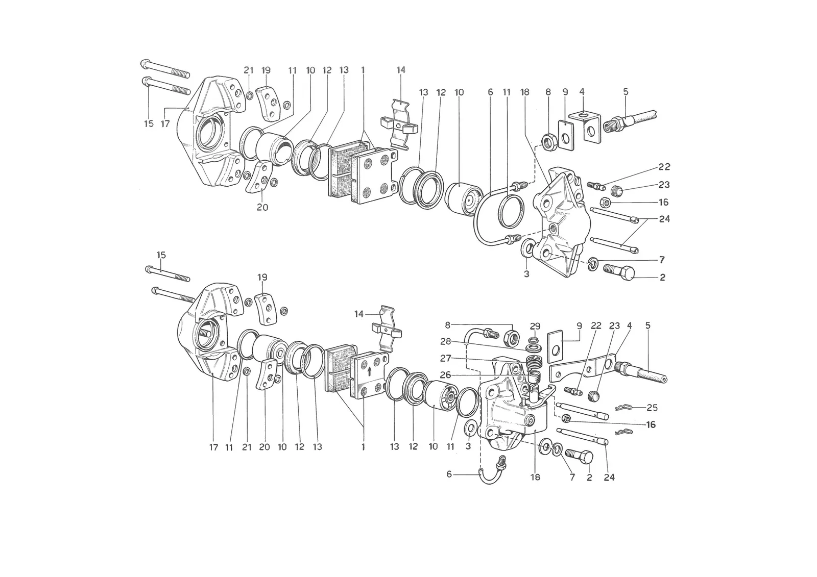 Calipers For Front And Rear Brakes