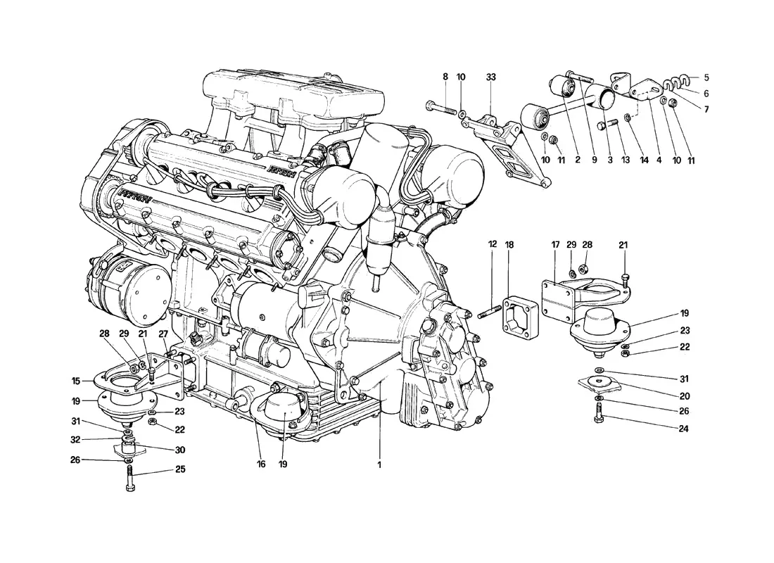 Engine - Gearbox And Supports