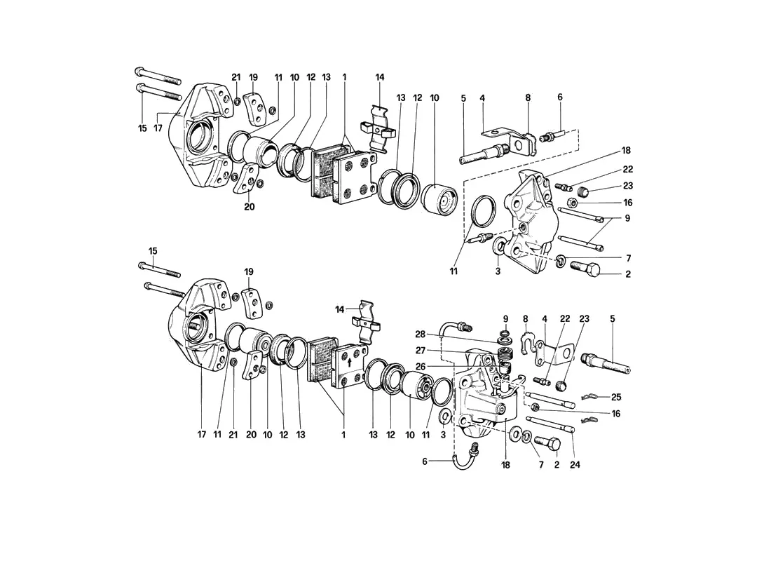 Calipers For Front And Rear Brakes