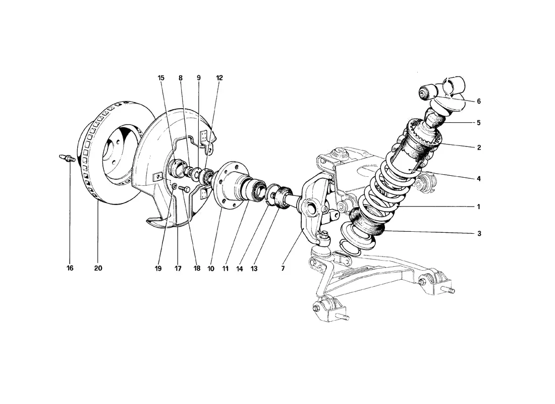Front Suspension - Shock Absorber And Brake Disc