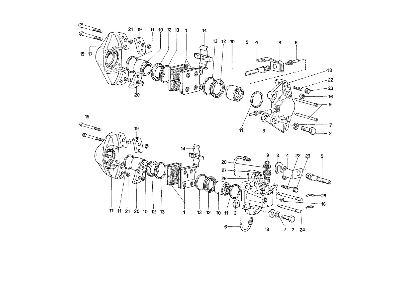 Calipers for Front and Rear Brakes