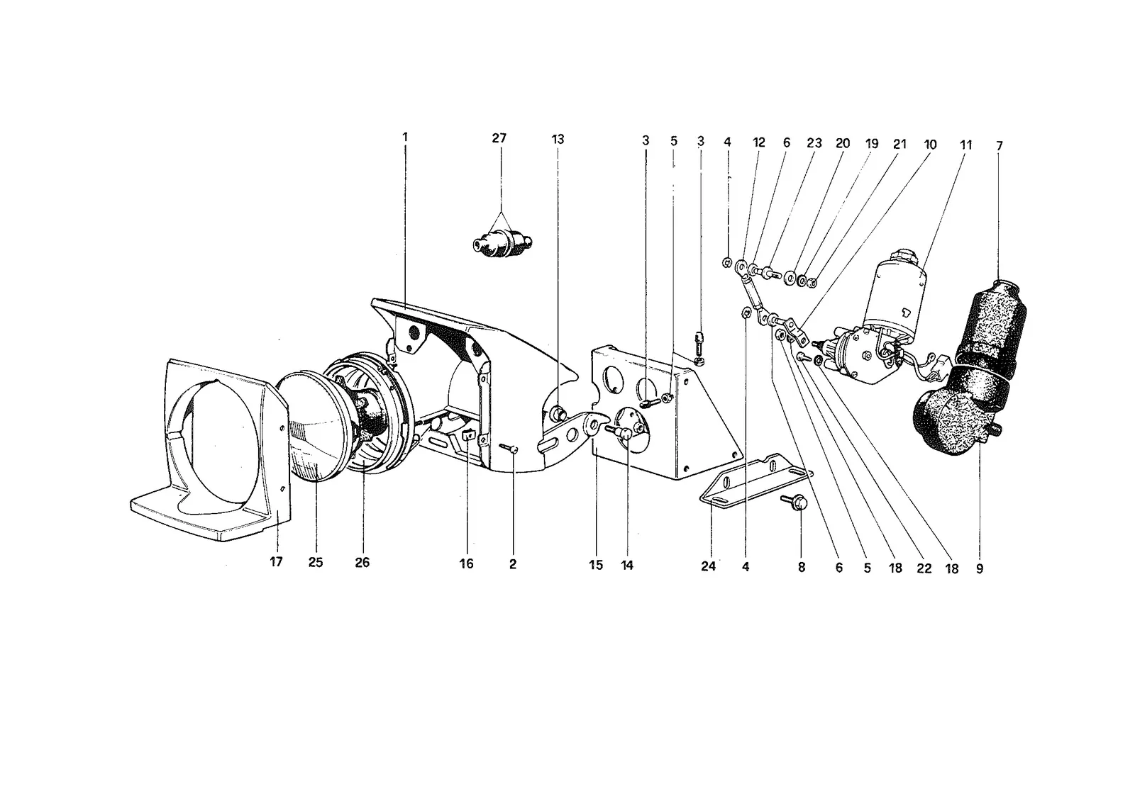 Headlights Lifting Device