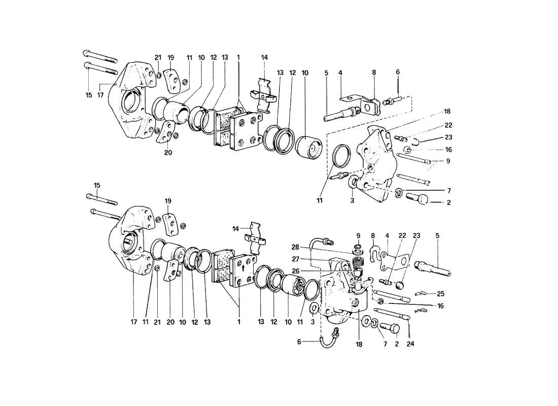 Calipers For Front And Rear Brakes