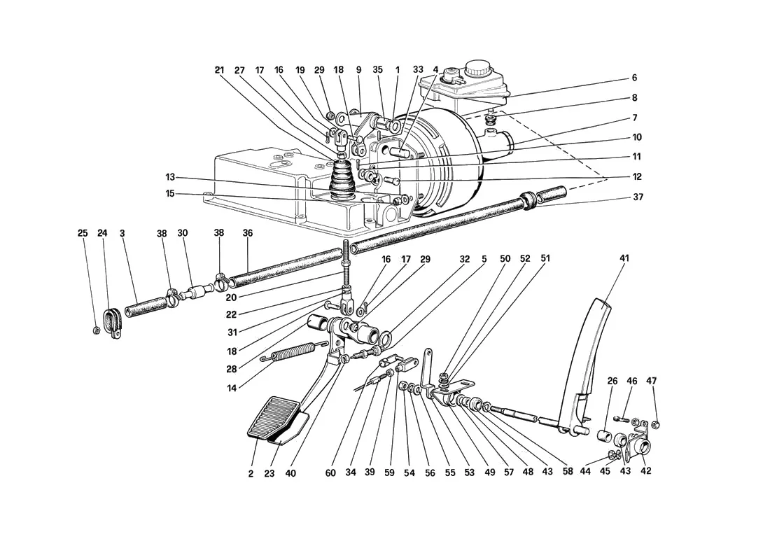 Throttle Control And Brake Hydraulic System (For Cars Without Antiskid System – RHD)