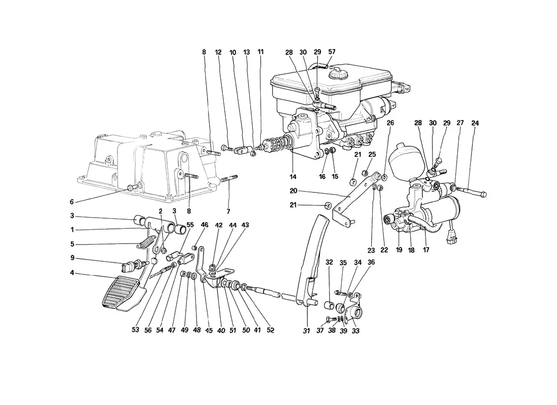 Throttle Control And Brake Hydraulic System (For Cars With Antiskid System – RHD)