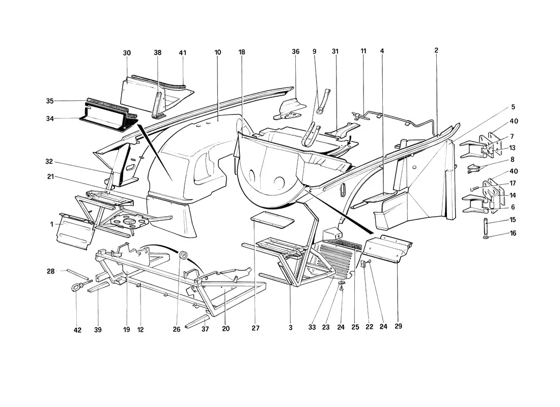 Body Shell - Inner Elements Without Antiskid