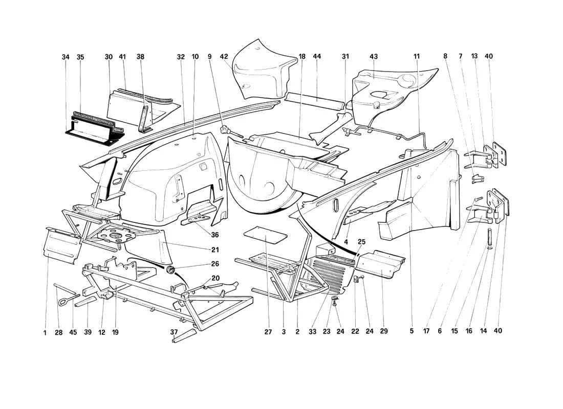 Body Shell - Inner Elements With Antiskid