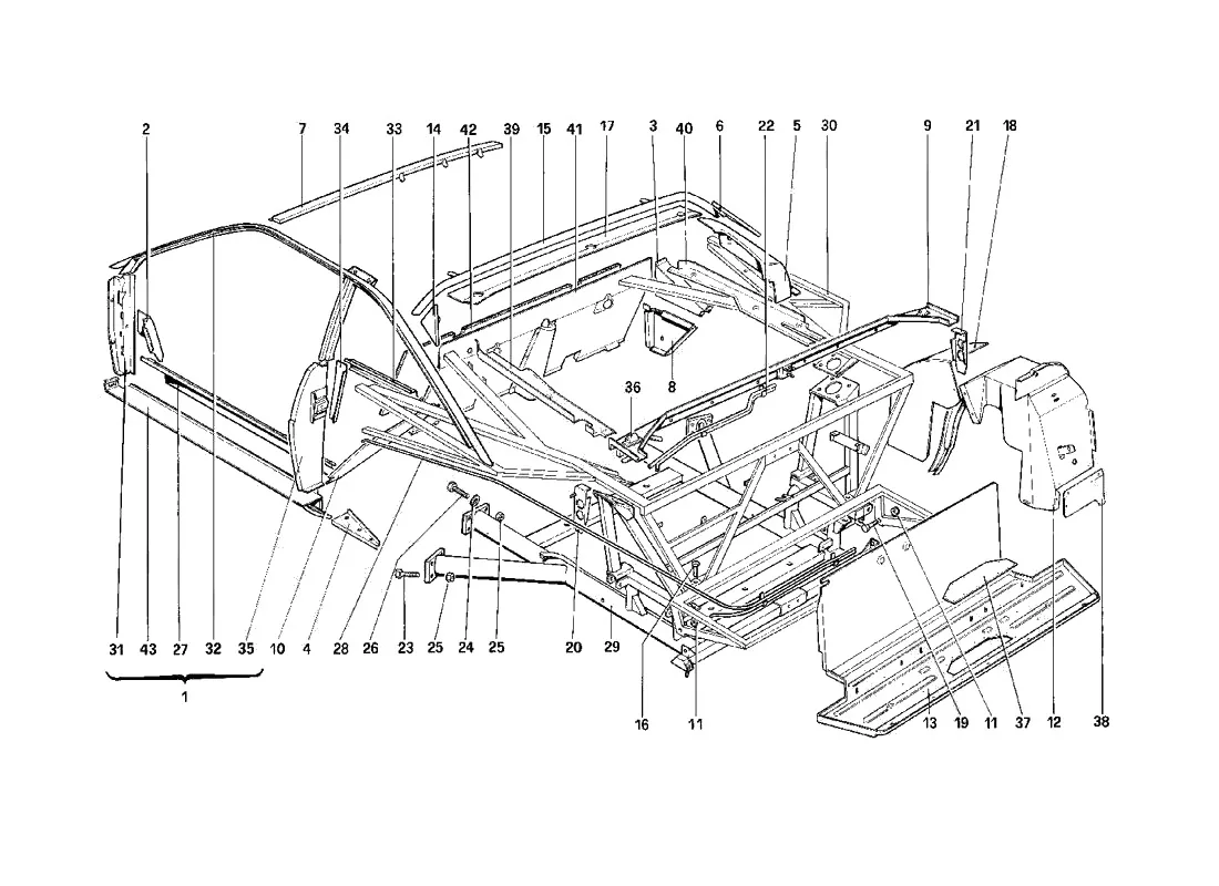 Body Shell - Inner Elements - 3.2 Mondial Coupe