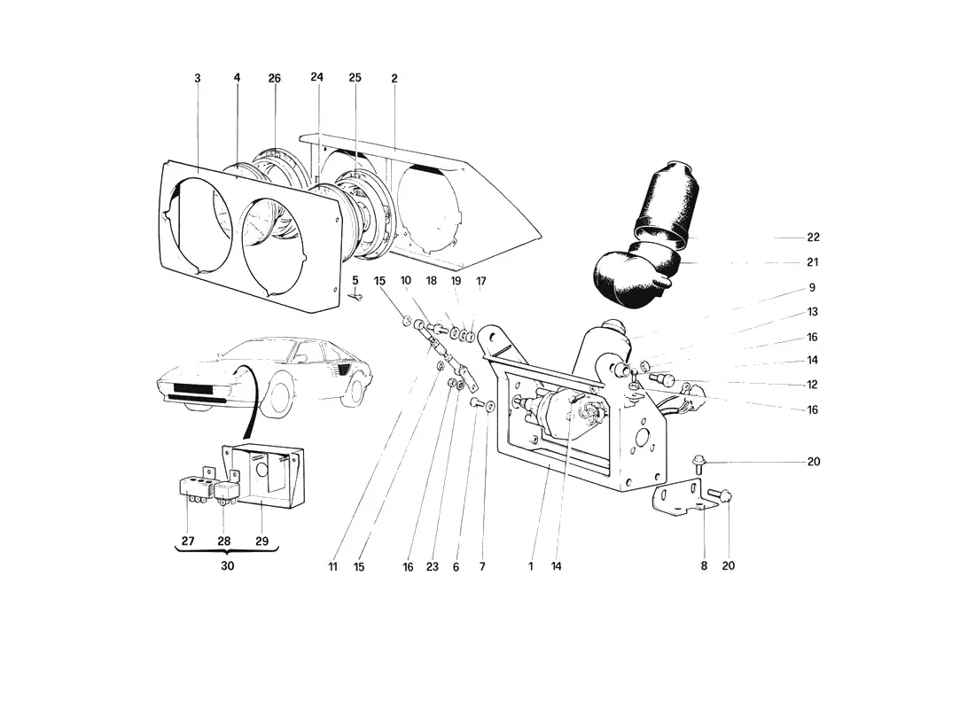 Headlights Lifting Device And Headlights