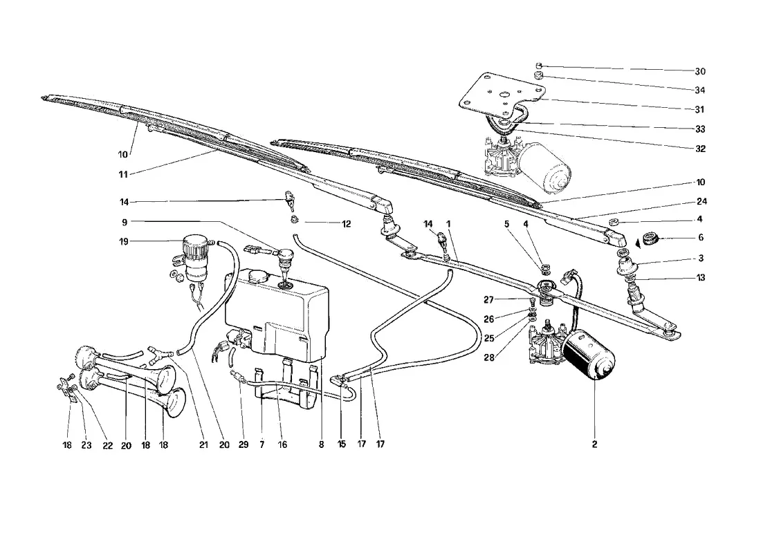 Windshield Wiper And Horns