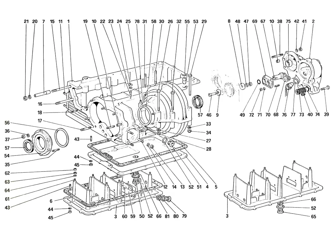 Gearbox - Differential Housing And Oil Pump
