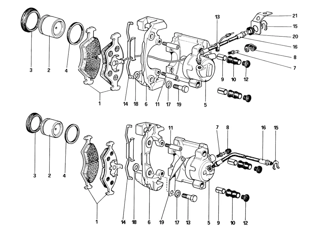 Calipers For Front And Rear Brakes