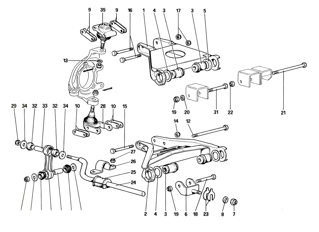 Front Suspension - Wishbones (Up To Car No. 76625)