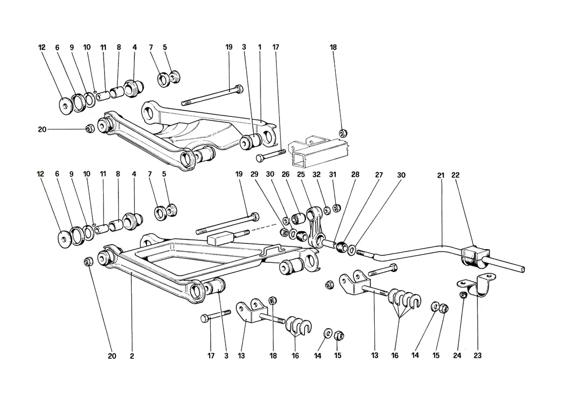Rear Suspension - Wishbones (Upto Car No. 76625)