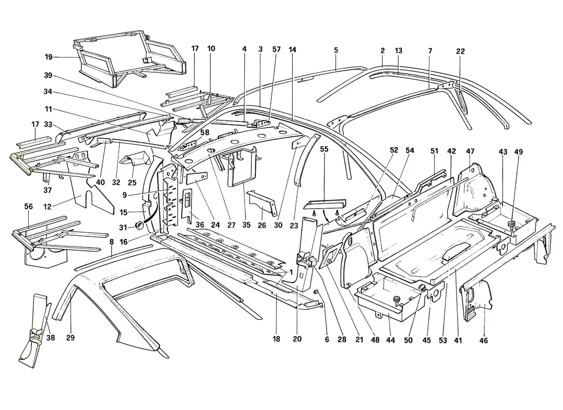 Body Shell - Inner Elements (For Aus And Ch87 And Ch88)