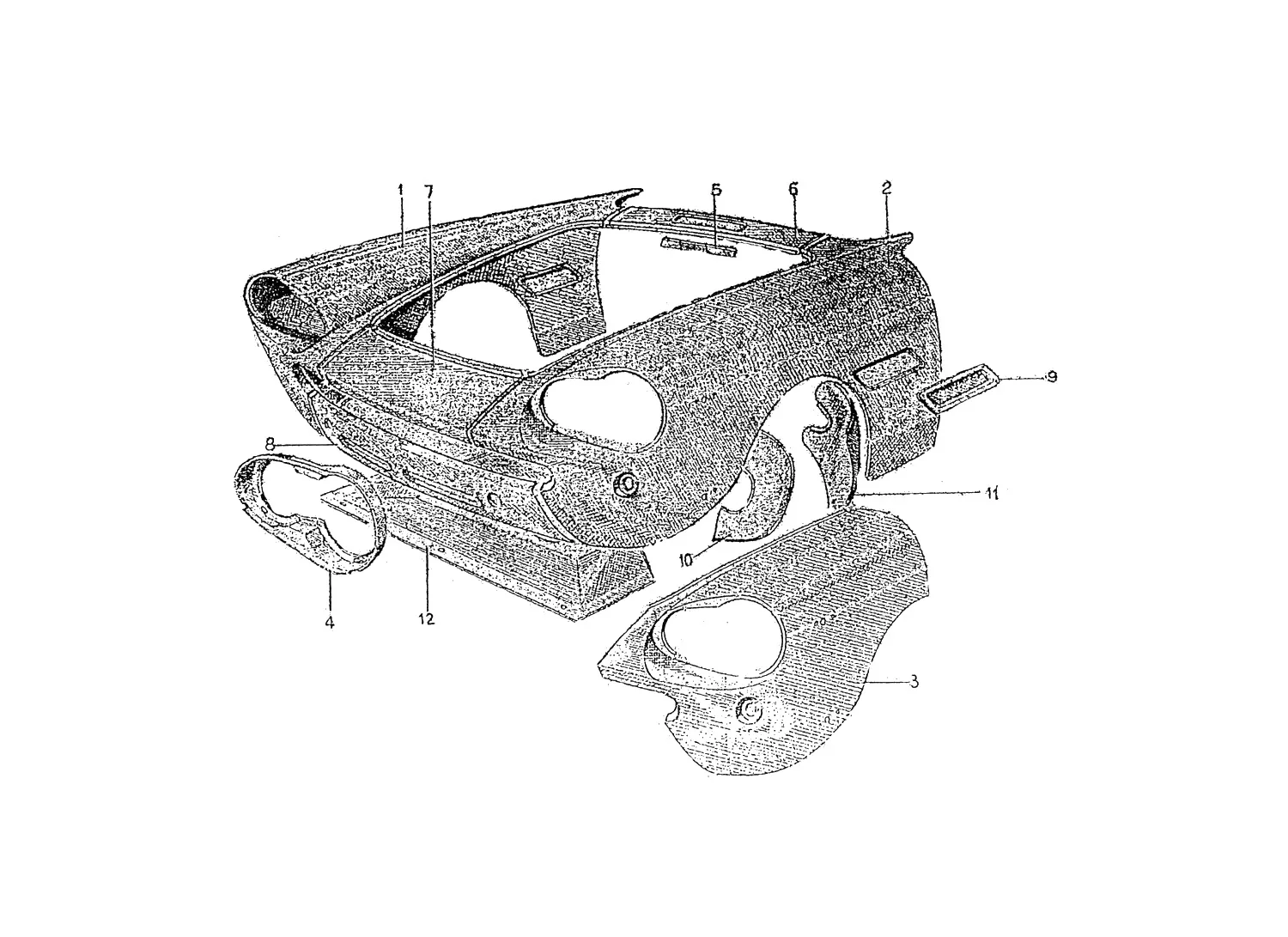 Front Body Panels (Mk1 LHD Upto 566 & RHD Upto 59)