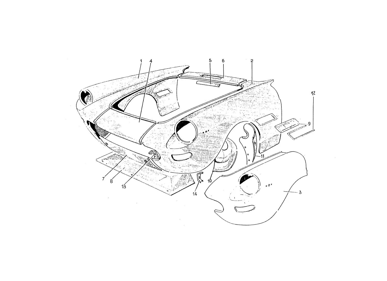 Front Body Panels (Mk2 LHD From 567 & RHD From 60)