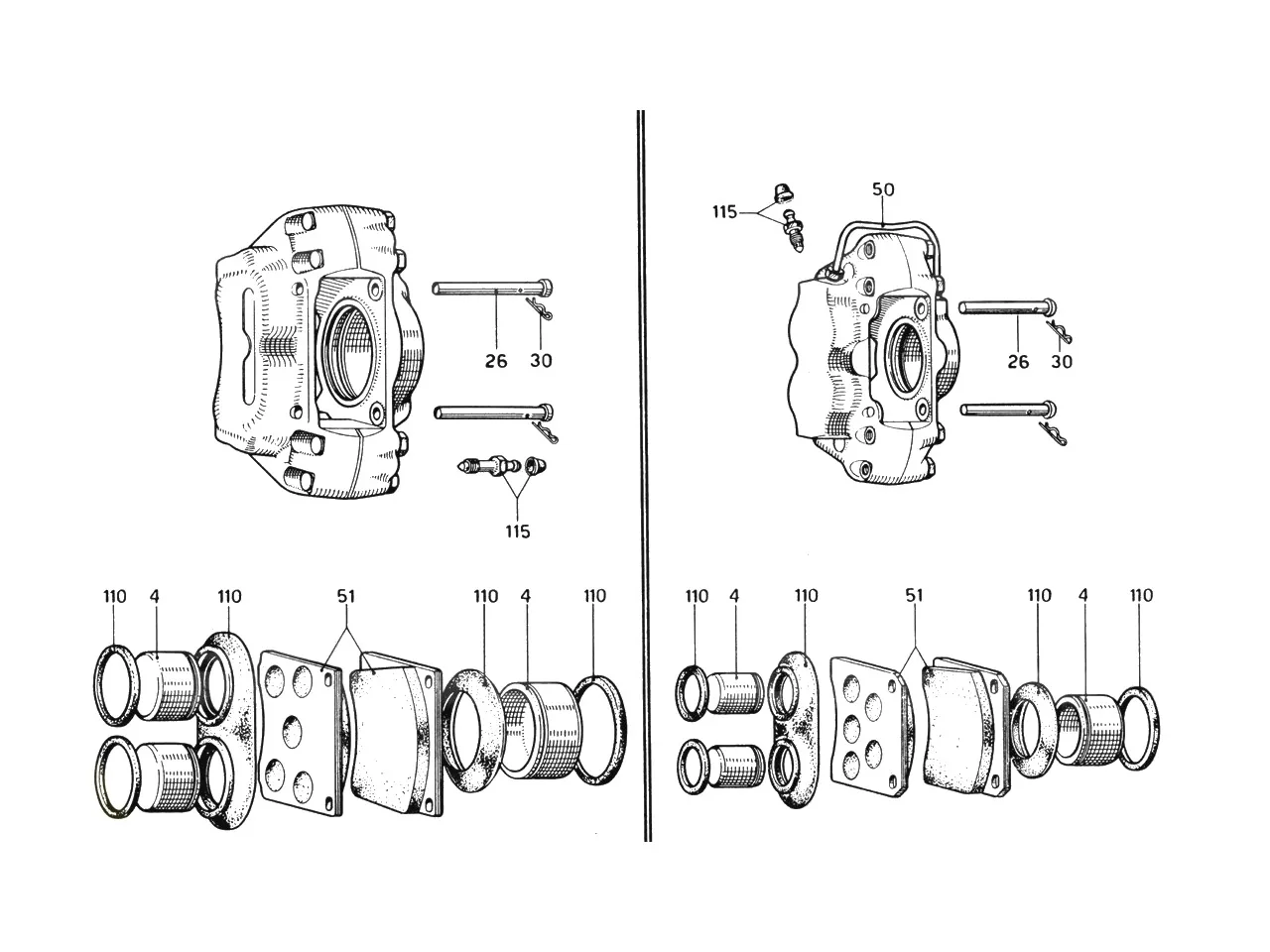 Front And Rear Brake Calipers
