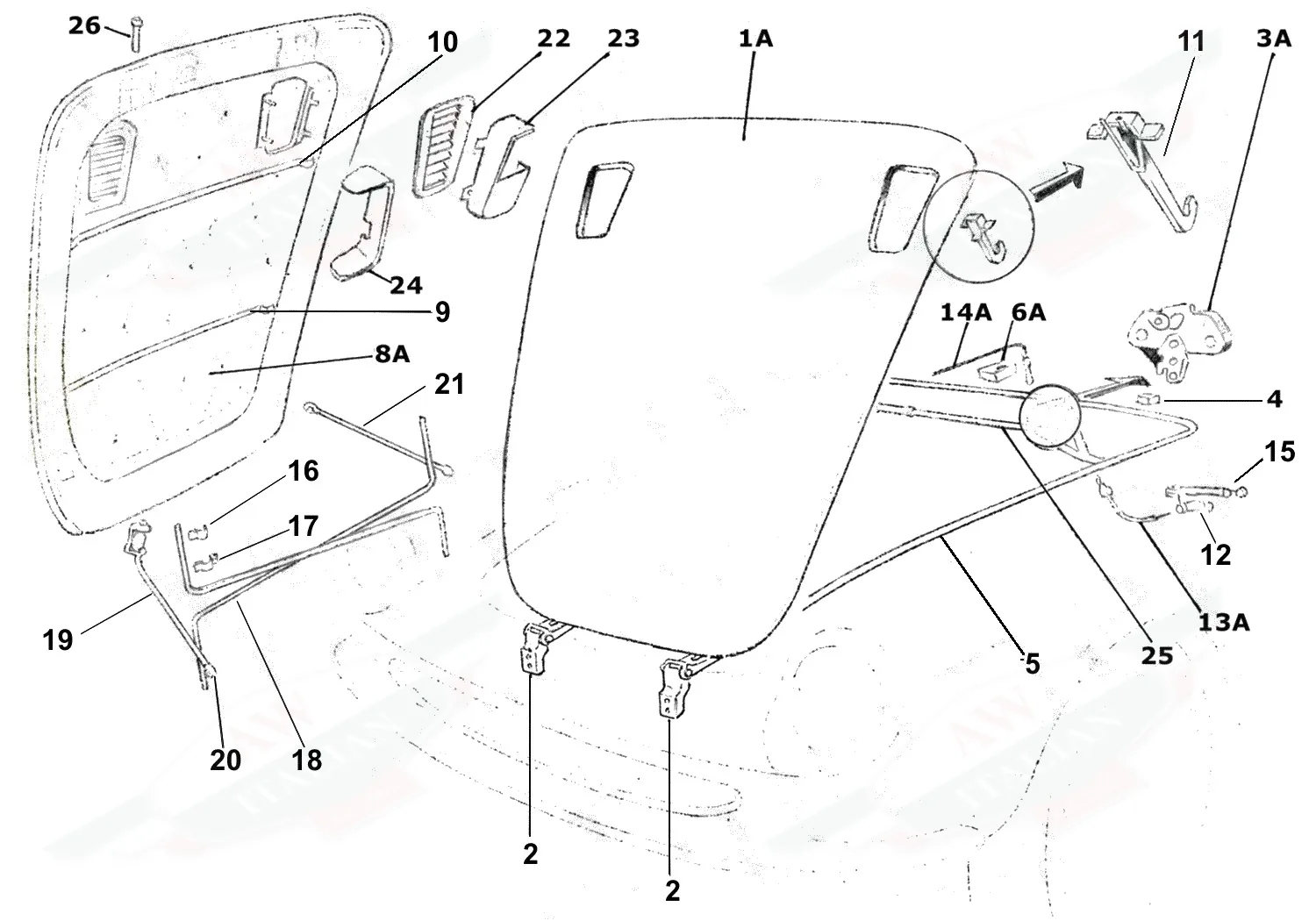 Bonnet Components 365GTC
