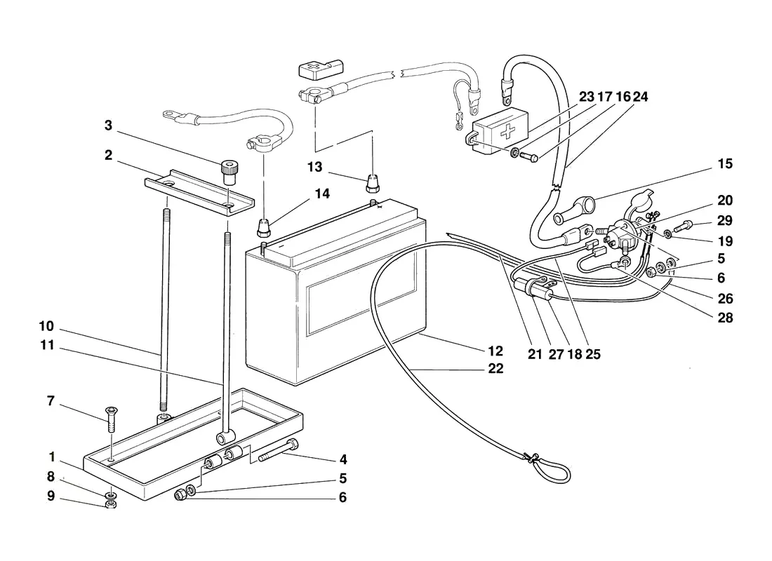 Battery And Battery Disconnection Switch