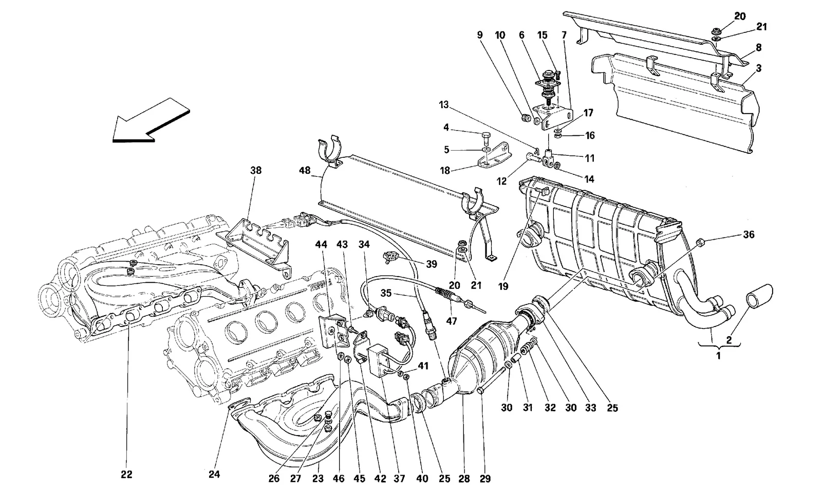 EXHAUST SYSTEM -Not for USA, CDN, CH, AUS-