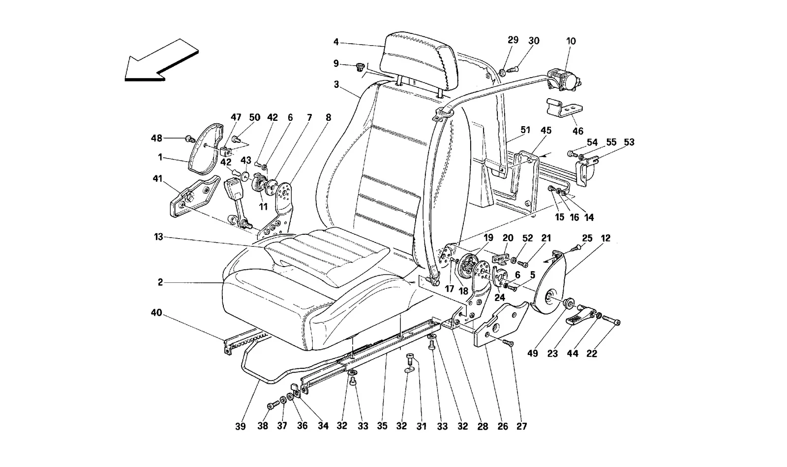 SEATS AND SAFETY BELTS -Not for Spider-