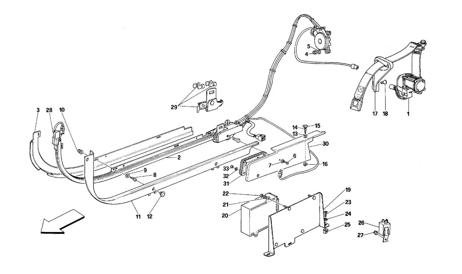 PASSIVE SAFETY BELTS SYSTEM -Valid for USA-