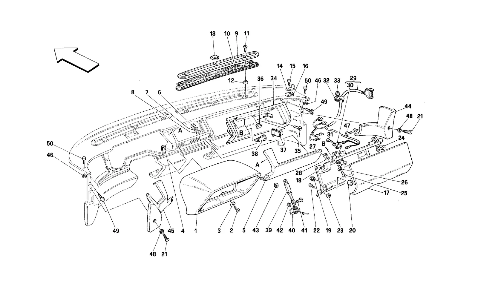 DASHBOARD - TRIM AND ACCESSORIES -Not for USA-