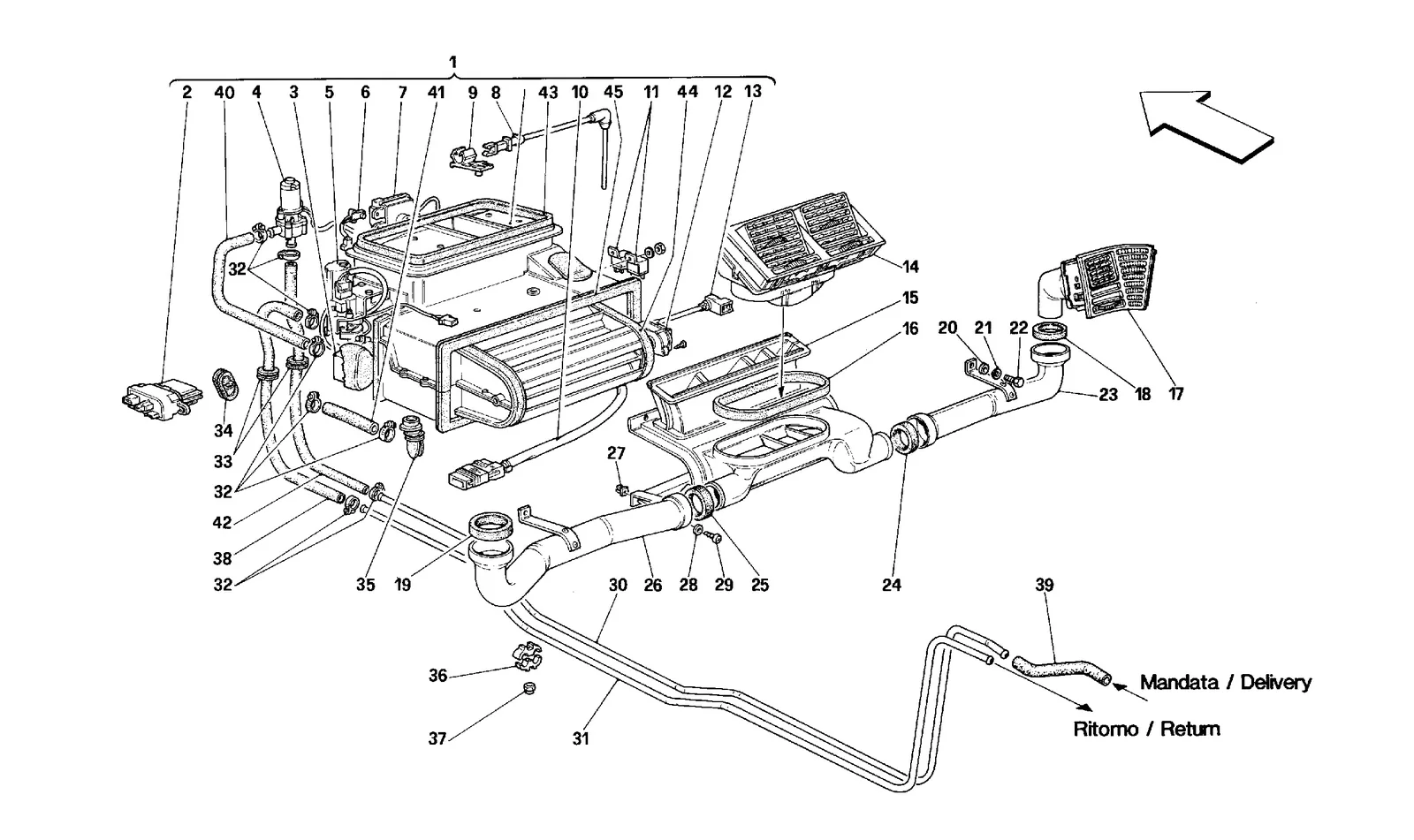 EVAPORATOR UNIT AND PASSENGERS COMPARTMENT AERATING