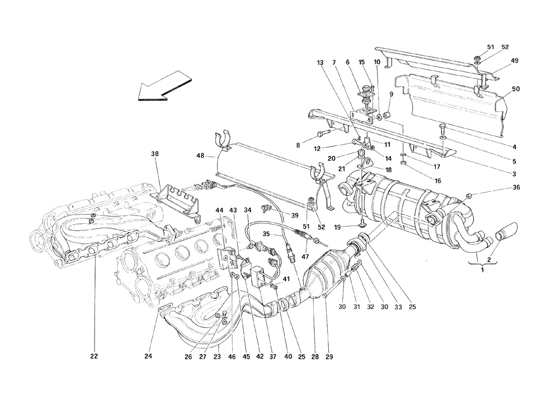 Exhaust System - Valid For Catalytic Vehicles - For Usa Spyder