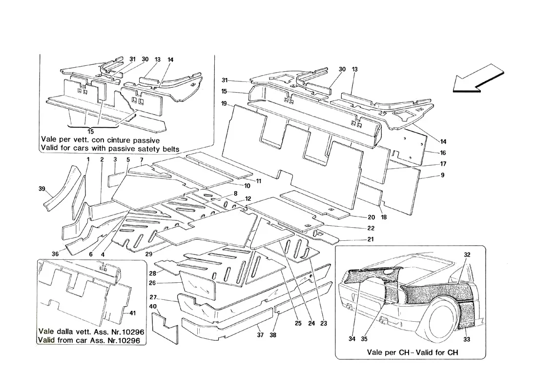 Passengers Compartment Insulations - Valid For Tb - Valid Till Car Nr. 94909 Ts And Nr. 94268 Usa Ts