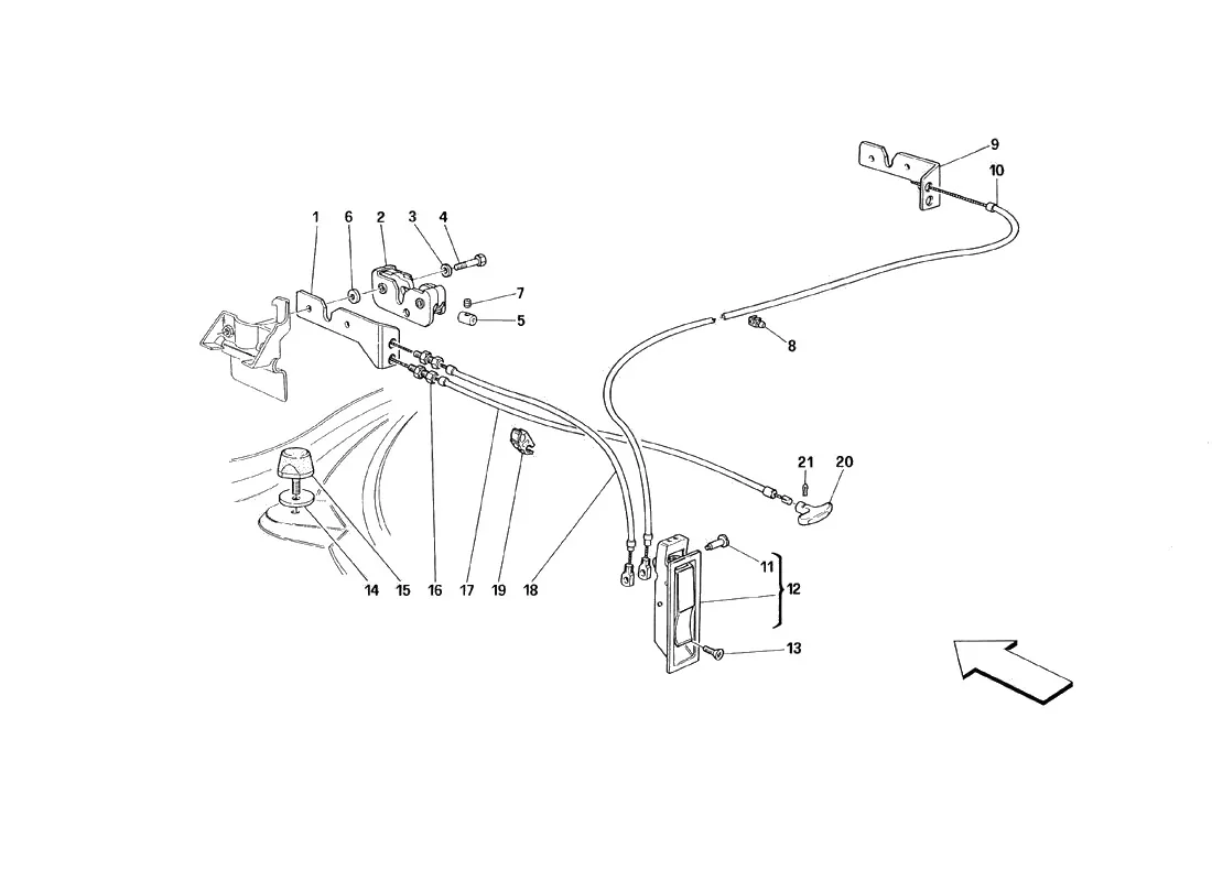 Opening Device For Front Hood