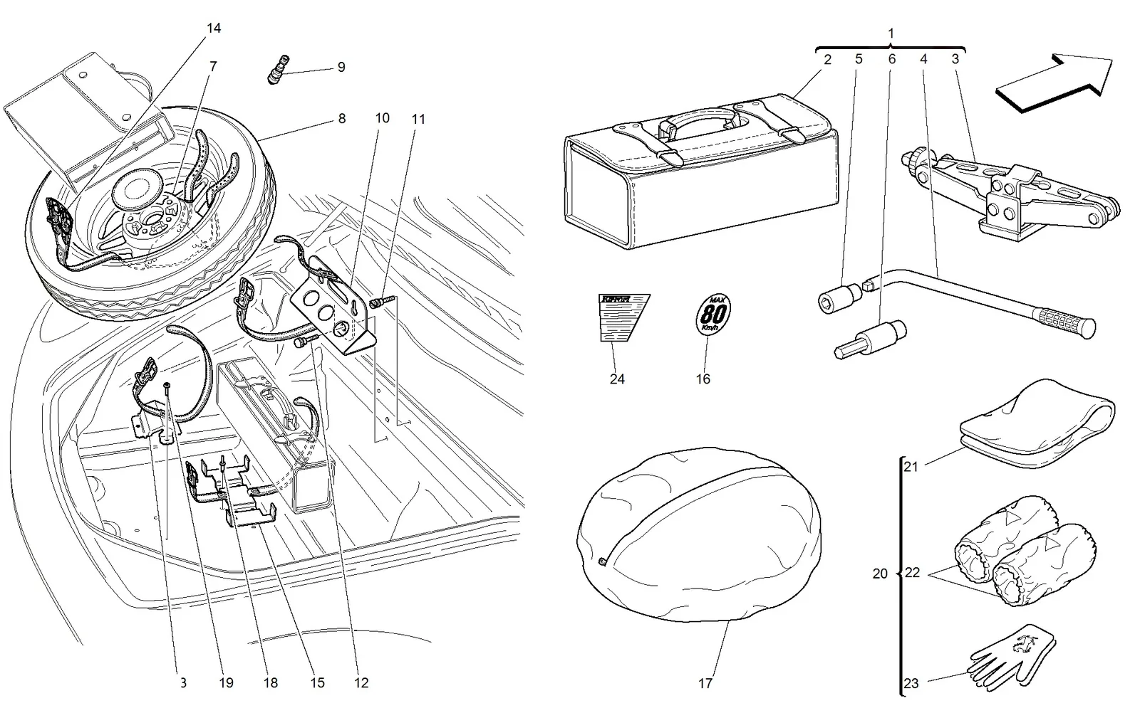 Spare Wheel And Equipment -Optional-