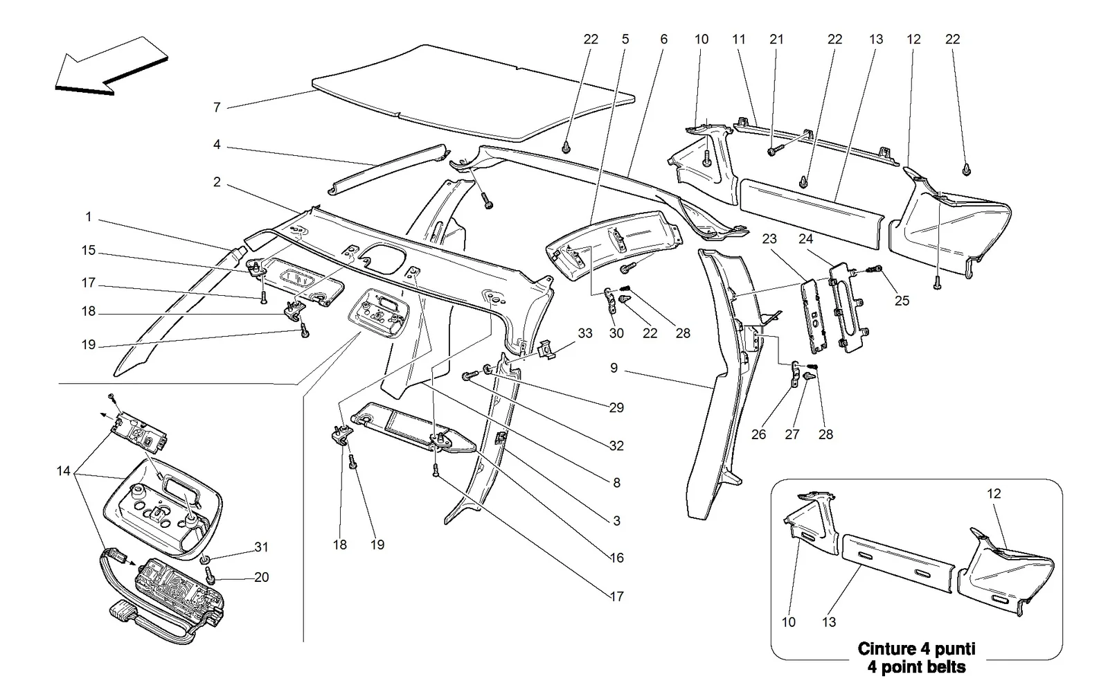 Roof Panel Upholstery And Accessories