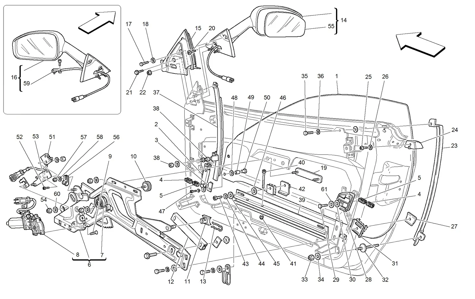 Doors - Power Window And Rearview Mirror