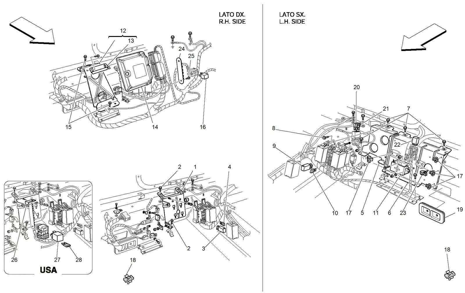 Rear Passengers Compartment Control Stations