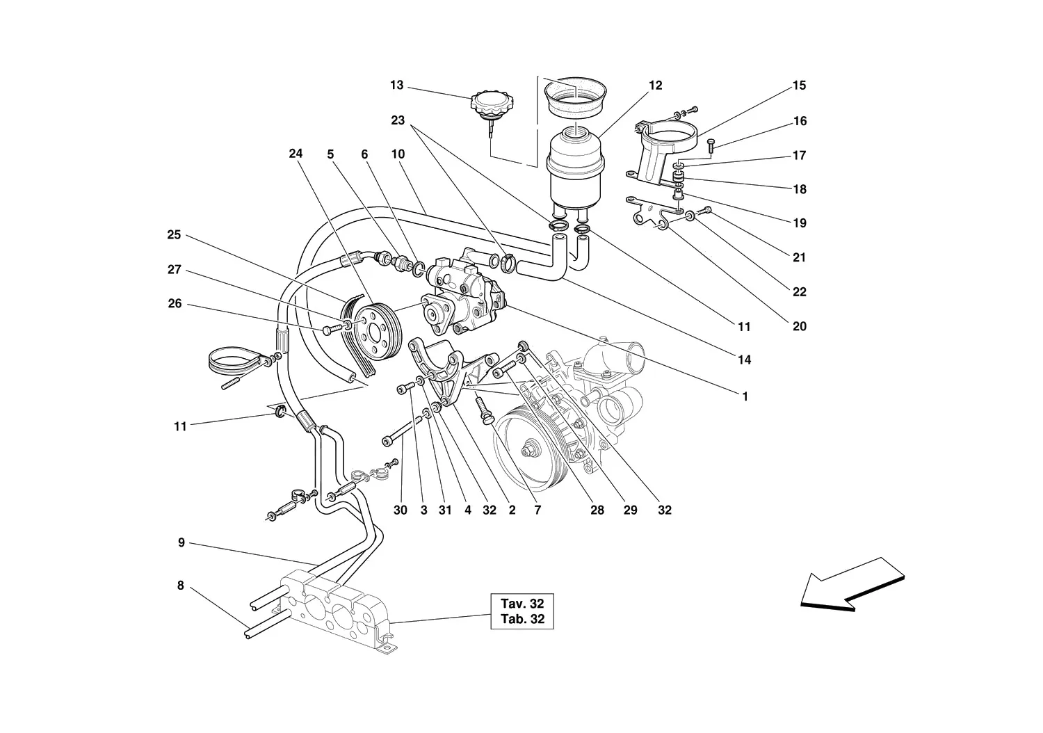 Hydraulic Steering Pump And Tank