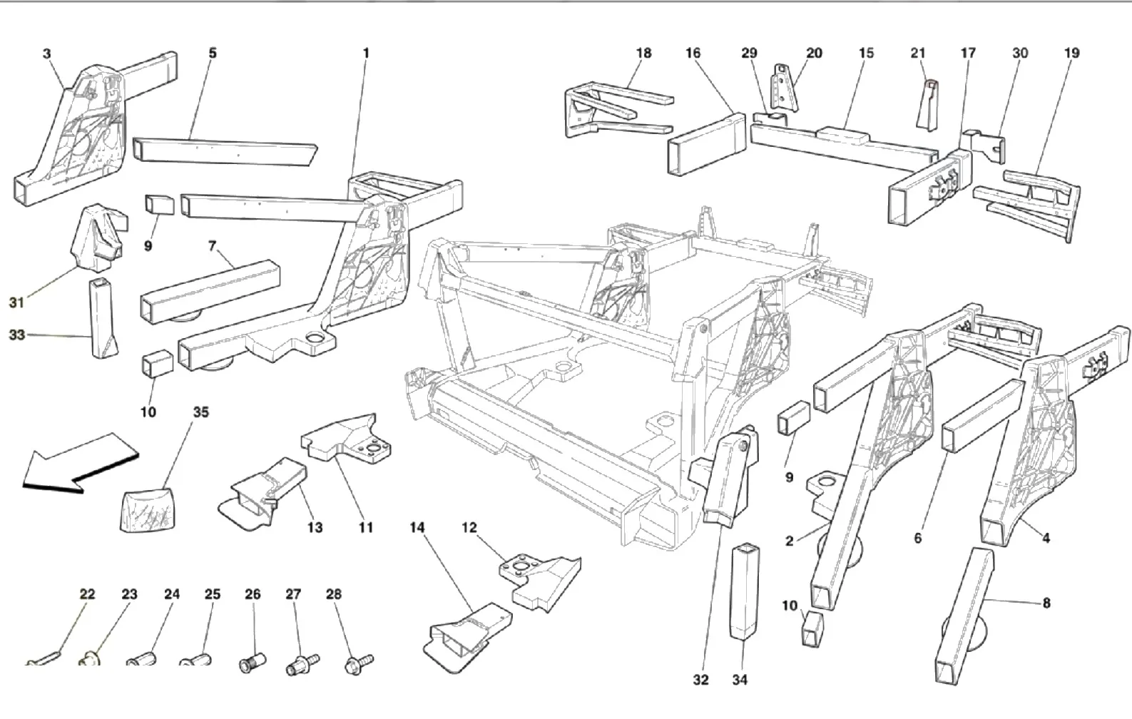 Frame - Rear Elements Sub-Groups