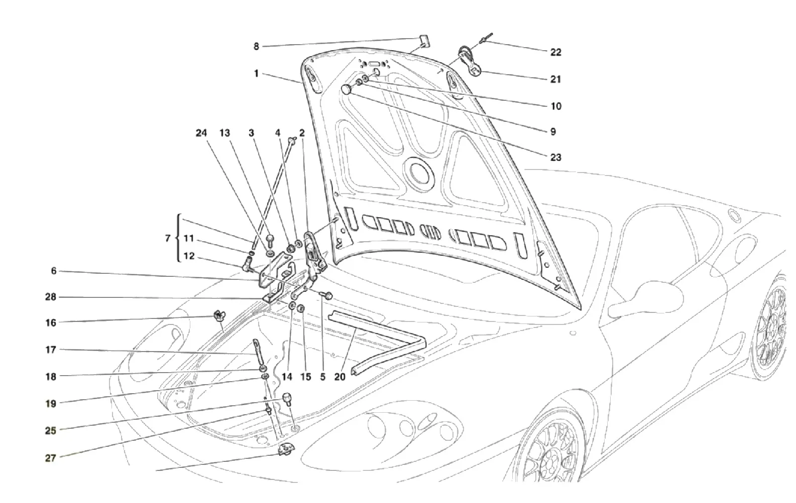 Front Hood And Opening Device