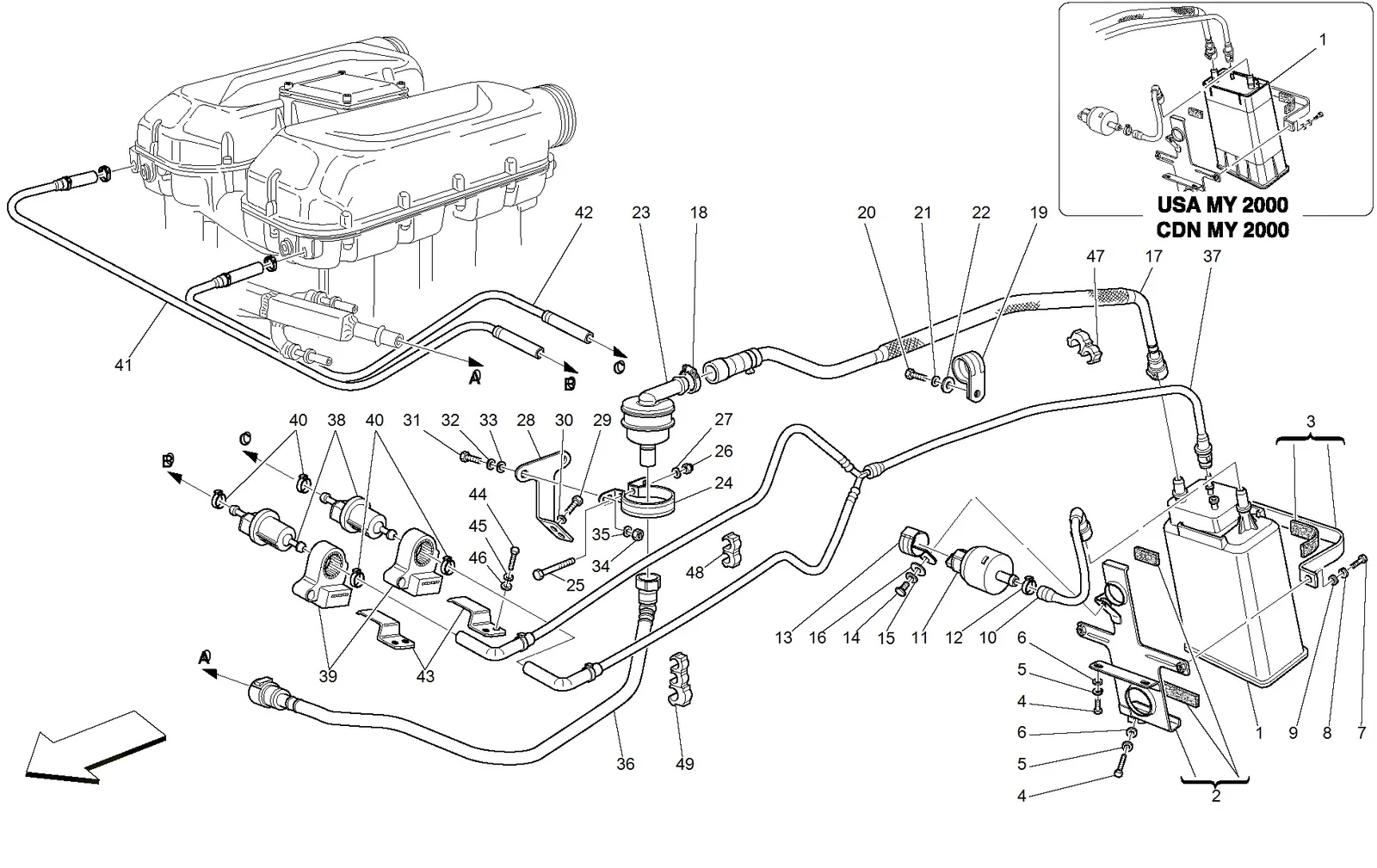 Antievaporation Device -Valid For Usa My 2000,2001,2002,2003,2004 And Cdn My 2000,2001,2002,2003,200