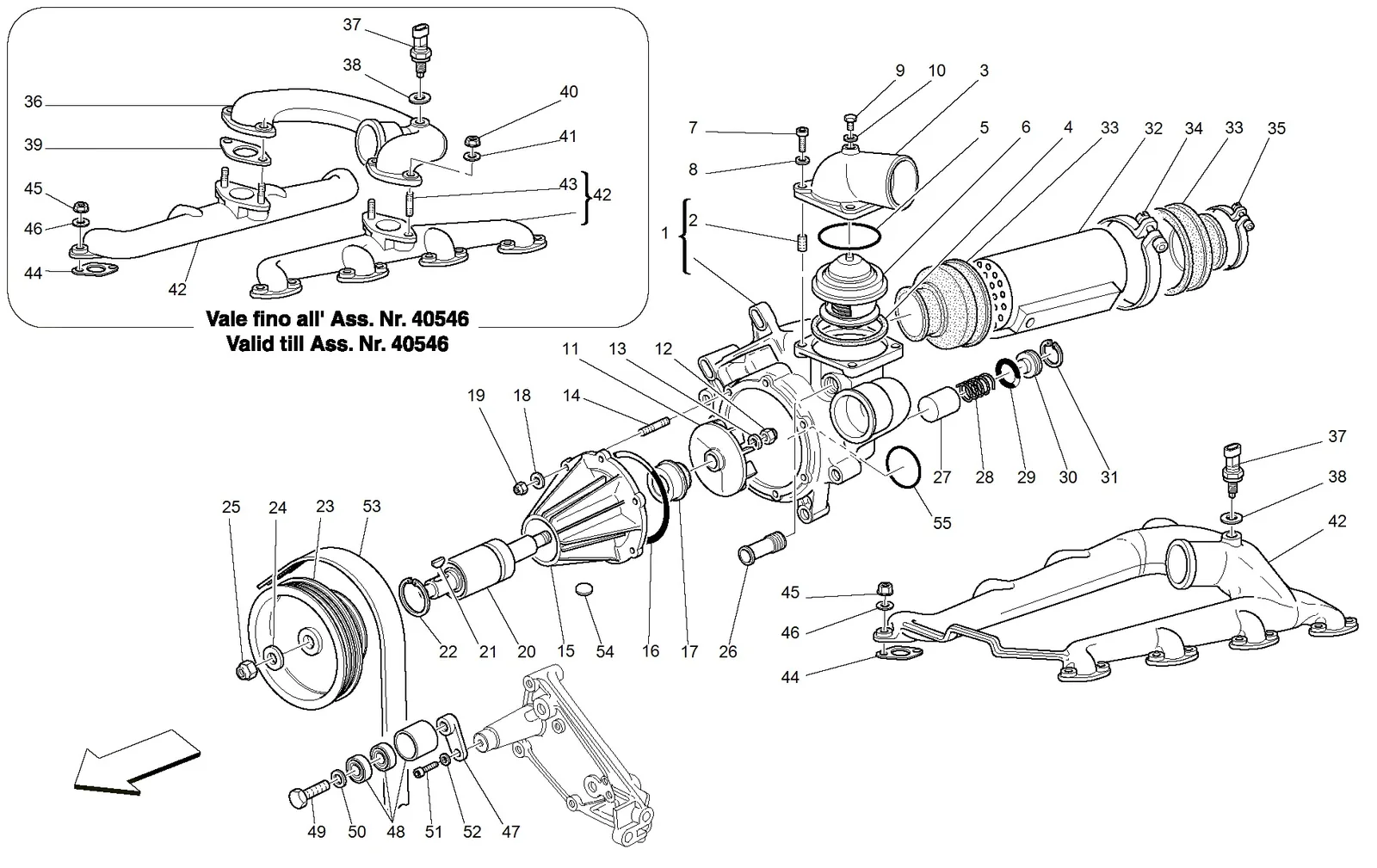 Water Pump And Oil/Water Heat Exchanger