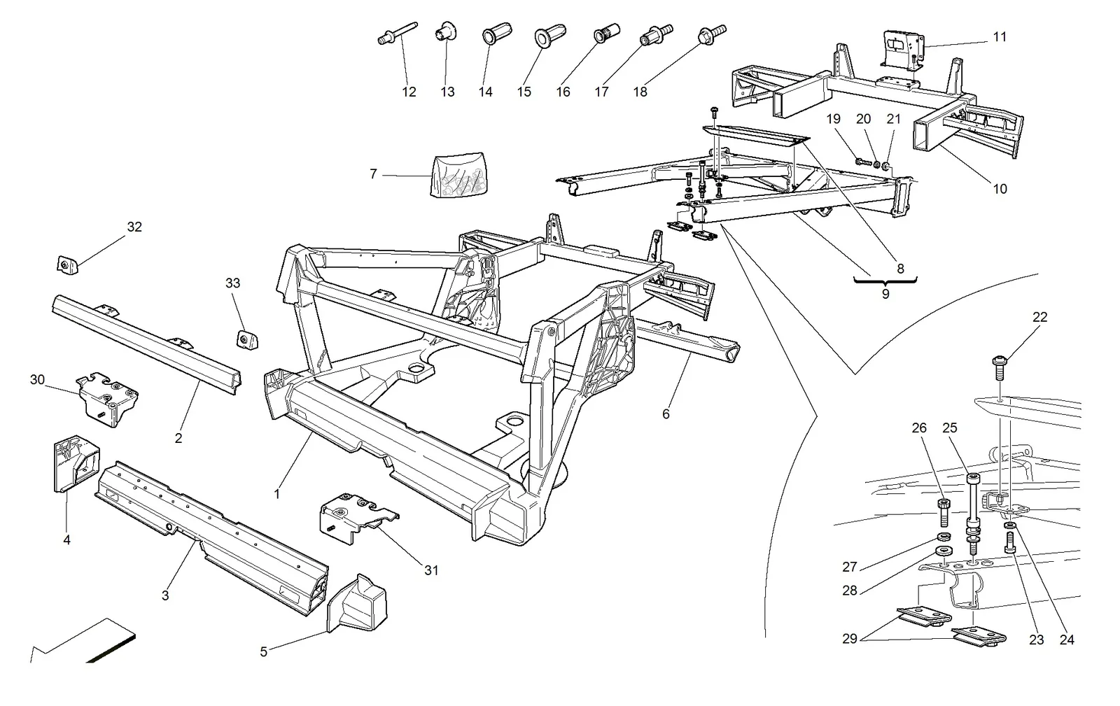 Frame - Rear Elements Structures And Plates